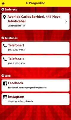 Pizzaria O Progredior android App screenshot 0